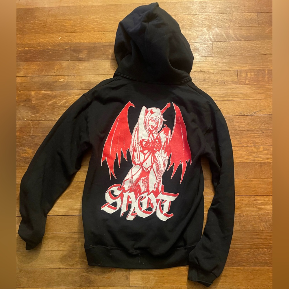 Snot hoodie black with demon babe graphic size s